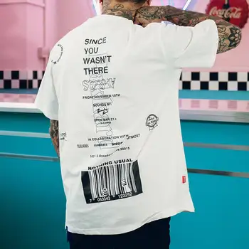 Mados Laiškas Išspausdintas Trumpas Rankovės Marškinėliai Hip-Hop Atsitiktinis T Shirts 2020 Juokingas Vasaros Medvilnės Harajuku Tees Streetwear Tshirts