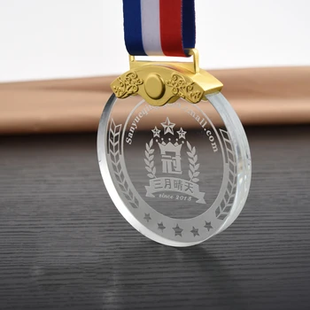 Custom Peronality Logotipo Graviravimas Kristalų Medalis Sportinių Šokių Stiklo Apdovanojimai, Suvenyrų Dovanos