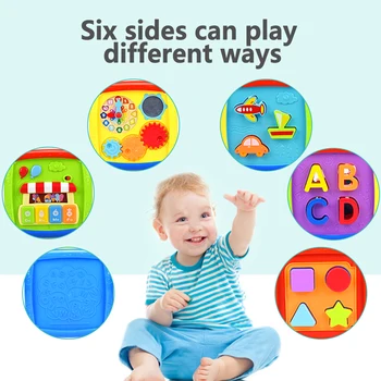 3Wbox Žaislai Daugiafunkcinis Mokymosi Kubas Su Laikrodis Rūšiuoti Geometrinis Blokai Krovimas Puodeliai Anksti Švietimo Žaislas Vaikams