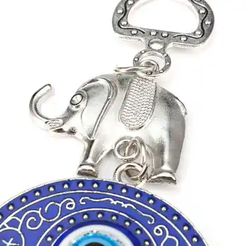 Turkijos Mėlyno Stiklo Blogio Akis Amuletas Talismanai Pakabukas Dramblys Pasisekė Apsaugos Ornamentu Automobilių, Namų Sienos Kabo Dekoro Vėjo Varpeliais