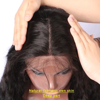 EAYON 5*4.5 Šilko Pagrindo Visiškai Nėrinių Žmogaus Plaukų Perukai Su Kūdikio Plaukų Prieš Nupešti, Tiesiai Brazilijos Remy Plaukų Nėriniai Perukas Moterims