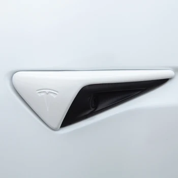 Pusės vaizdo kamera anglies pluošto modelis apsauginis dangtis 2VNT Už Tesla Model 3 18-20