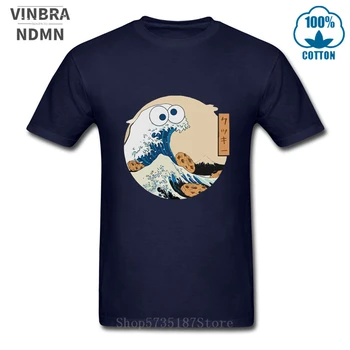 Naujo Derliaus Didžiosios Bangos off Kanagawa Cookie Monster Marškinėliai Sezamo Labas Street Cookie Monster marškinėlius Cookie monster Kostiumas T-shirt