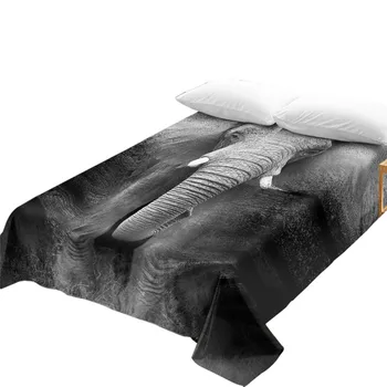 BeddingOutlet Dramblys paklodės 3D Atspausdintas Butas Lapas Fotografija, Patalynė Suaugusiems, Juoda ir Balta Lovatiesės Karalienė