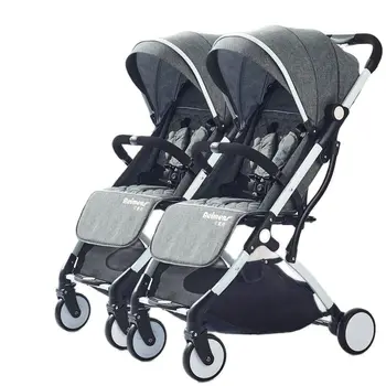 2020 dvyniai kūdikio vežimėlis lengvas sulankstomas skėtis vežimėlis kelionės dvigubai vežimėliais prekės gali būti ant plokštumos, automobilių