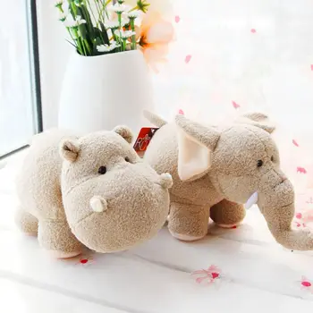 Candice guo! Super mielas pliušinis žaislas puikus hippo dramblys mažų įdaryti lėlės apdailos vaikai kūrybingi gimtadienio, Kalėdų dovana 1pc