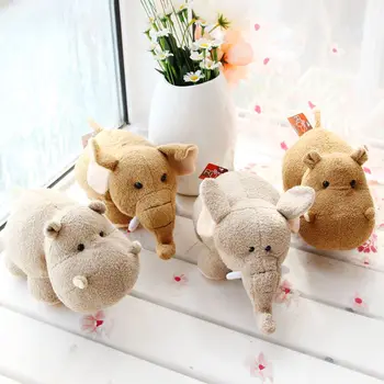 Candice guo! Super mielas pliušinis žaislas puikus hippo dramblys mažų įdaryti lėlės apdailos vaikai kūrybingi gimtadienio, Kalėdų dovana 1pc