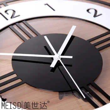 MEISD Šiaurės Sieninis Laikrodis Didelis, Dizaineris Laikrodžiai Kvarco Kabinti Švytuoklės Namo Žiūrėti Juoda Kambarį Dekoro Horloge Nemokamas Pristatymas