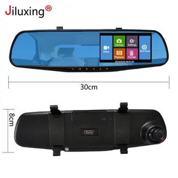 Jiluxing touch screen Automobilinis DVR kamera 1080P dvi kameros galinio vaizdo Veidrodis Brūkšnys kameros, Vaizdo magnetofoną, Auto kamera, Naktinis matymas