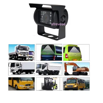 9 TFT LCD ekranas Galinio vaizdo Monitorius + Vandeniui 4Pin 18 LED Atbulinės eigos Parkavimo Atsarginę Kamerą Rinkinys Nemokamai 20M kabelio Autobusų, Sunkvežimių Ratų