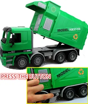 [Dovana] Didelis Dydis Pusės Pakrovimo Šiukšlių perdavimas automobilių tricolor žalia šiukšlių srauto sanitarijos Sunkvežimių Gali Būti Panaikintas Su 3 Šiukšlių Dėžę