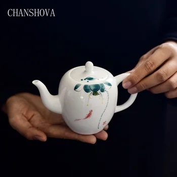 CHANSHOVA Kinija handpainted baltos plonos porceliano Arbatinukas 230ml Tradicinės kinų šiuolaikinės Keramikos mažas arbatinukas Virdulys H286