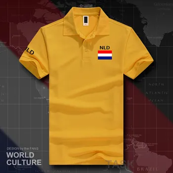 Nyderlandai nyderlandų polo marškinėliai vyrams trumpomis rankovėmis balti ženklai spausdinami šalies 2019 tauta komandos vėliava Nederland Olandija NL, NLD