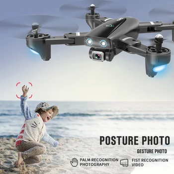 Geriausias Fotoaparatas Drone 4K 1080P HD Dual Camera Sekite Mane Quadrocopter FPV Profesionalus GPS Ilgas Baterijos veikimo laikas Žaislas Vaikas