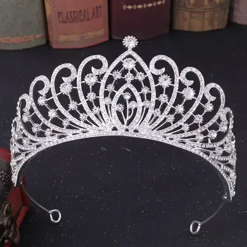 DIEZI 6 Spalvų, Naujų 2019 Mados Baroko Kristalų Bridal Crown Rožančiai Prabanga Diadem Rožančiai Moterų Nuotaka Vestuvių Plaukų Accesories