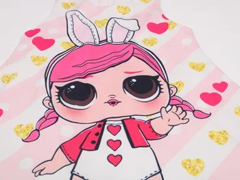 LOL Staigmena Lėlės 2019 Mergaitės Animacinių filmų Lėlės Vaikams Baby Girl Liemenė-Sijonas Princesė Dress Sprogimo Vaikų Drabužiai