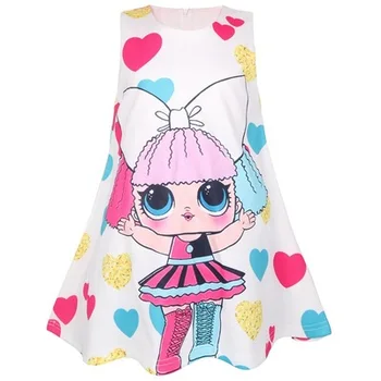 LOL Staigmena Lėlės 2019 Mergaitės Animacinių filmų Lėlės Vaikams Baby Girl Liemenė-Sijonas Princesė Dress Sprogimo Vaikų Drabužiai