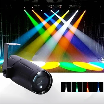 Mini 5W RGBW LED Spot Light Diskoteka Veidrodis Kamuolys Dėmesio KTV DJ Šalies Rodyti Šviesos Projektorius Scenos Šviesos Parduotuvės Langas Pinspot Šviesos