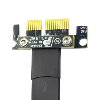 PCIE X1 Stove Kabelis Dual 90 Laipsnių stačiu Kampu PCIe 3.0 x1 kad x1 ilgiklis 8Gbps PCI Express 1x Riser Card Juostelės Extender