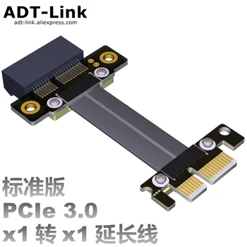 PCIE X1 Stove Kabelis Dual 90 Laipsnių stačiu Kampu PCIe 3.0 x1 kad x1 ilgiklis 8Gbps PCI Express 1x Riser Card Juostelės Extender