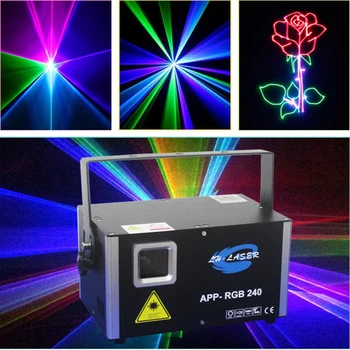 ILDA+DMX+Garso Kontrolė+Bluetooth APP 1.2-3.5 W RGB lauko atostogų lazerio šviesos Skatinimo