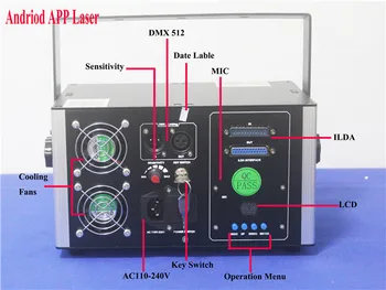 ILDA+DMX+Garso Kontrolė+Bluetooth APP 1.2-3.5 W RGB lauko atostogų lazerio šviesos Skatinimo