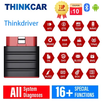 ThinkCar Thinkdriver Universalus Kodas Skaitytojas OBD2 Bluetooth Diagnostikos OBD 2 Scanner Automobilių pk Thinkdiag ap200 ap200m LANUCH