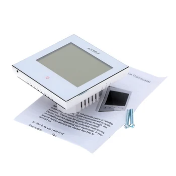 LCD Ekranas Touch Screen Vandens Šildymo Termostatas Savaitinis Programuojamas Kambario Temperatūros Reguliatorius 3A 110-230V