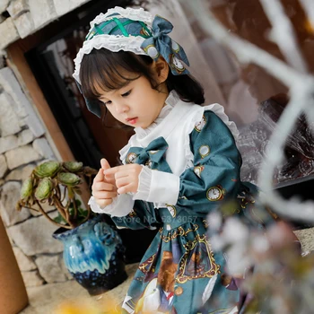 Viktorijos Princesė Japanese Lolita Dress Baby Girl Drabužiai Lokys Rubbit Kawaii Cosplay Helovinas Kostiumai Vaikams, Karnavaliniai Šalis