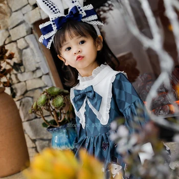 Viktorijos Princesė Japanese Lolita Dress Baby Girl Drabužiai Lokys Rubbit Kawaii Cosplay Helovinas Kostiumai Vaikams, Karnavaliniai Šalis