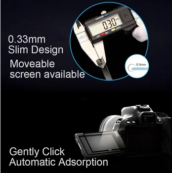 LARMOR GGS IV 0,3 mm Lipnios Optinis Grūdintas Stiklas LCD Screen Protector, Sony A7II A7R2 A7M2 A7SII Fotoaparatas
