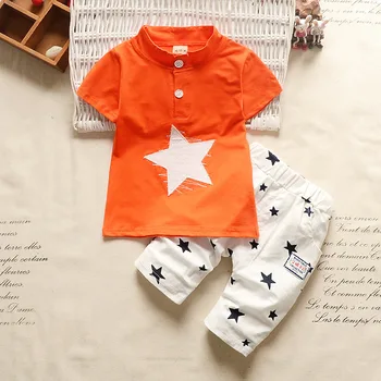 BibiCola 2020 metų vasaros kūdikių berniukų drabužiai nustatyti berniukų drabužiai nustatyti žvaigždžių marškinėliai + kelnės tracksuit 2vnt kūdikių mergaičių sportinis kostiumas rinkinys