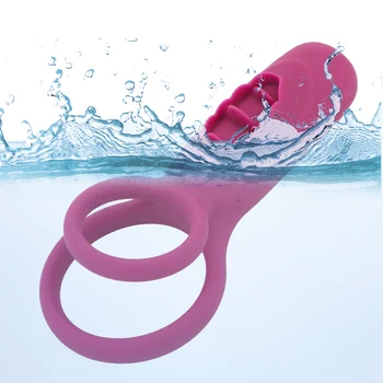 10 Dažnio Dvigubas Vibruojantis Penio Žiedas Atidėti Ejakuliacija Skaistybės Narve Nuotolinio Valdymo pultas USB Įkrovimo Sekso Žaislai Suaugusių Pora