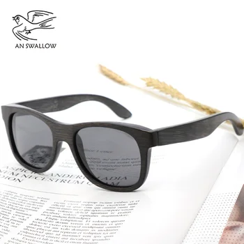 Naujas retro tendencija, Poliarizuota Akiniai nuo saulės bambuko medienos akiniai nuo saulės vyrams vairavimo Akiniai nuo saulės anti-ultravioletinių spindulių akiniai BLSK objektyvas UV400