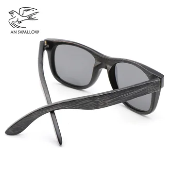 Naujas retro tendencija, Poliarizuota Akiniai nuo saulės bambuko medienos akiniai nuo saulės vyrams vairavimo Akiniai nuo saulės anti-ultravioletinių spindulių akiniai BLSK objektyvas UV400