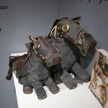 Moterų Messenger Maišeliai Kelionės Krepšys Pack Mochila Bolsos Mujer Karšto Gyvūnų Maišelį Kūrybos 3D Ponis Donkey Arklio Formos Moterų Pečių Maišą