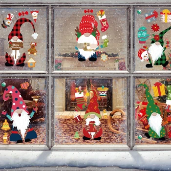 8 Lapas/Set Kalėdų Langą tvirtai laikosi Kalėdų Beveidis Elf Langų Lipdukai, Papuošalai, Namų Biuro