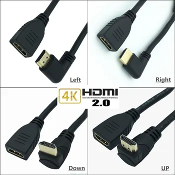 HDMI Kabelis-prailgintojas Vyrų ir Moterų Extender Adapterio Kištukas Kampu Paramos 4K*2k 60Hz 2.0 V HDMI Splitter Switcher HDTV LCD PC
