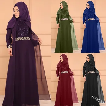 Ramadanas Turkijos Musulmonų Suknelė Moterims Abaja Isalmic Drabužiai, Spausdinimo vientisos Spalvos Big Swing-line Plius Dydis Suknelės Maroko Kaftan