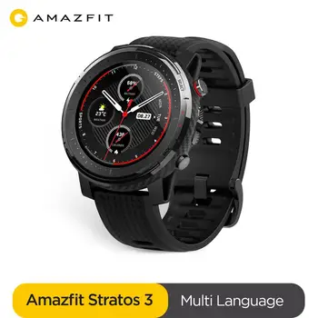 Naujas Amazfit Stratos 3 GPS smartwatch 5ATM 