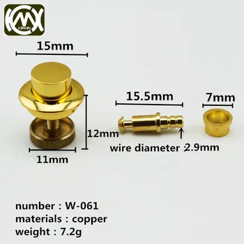 10pc Woodenbox Aparatūros priedai mygtuką užrakinti Saugojimo dėžutė potinkinė užraktas Vario metalo apsaugos galvanizavimo produktų W-061