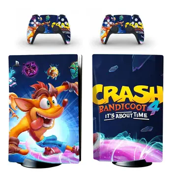Crash Bandicoot PS5 Standartinis Diskas Odos Lipdukas, Decal 5 PlayStation Konsolės & Valdytojai PS5 Digital Edition Odos Lipdukas