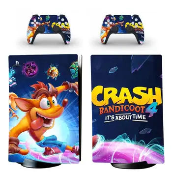 Crash Bandicoot PS5 Standartinis Diskas Odos Lipdukas, Decal 5 PlayStation Konsolės & Valdytojai PS5 Digital Edition Odos Lipdukas