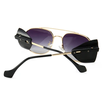 Peekaboo retro punk akiniai nuo saulės šoniniais skydeliais vyrų vėjo 2020 moterims saulės akiniai vyrams metalo rėmelis, aukso uv400
