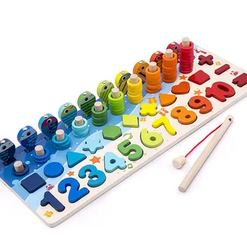 Skaičiavimas Geometrija Ikimokyklinio Mediniai Montessori Žaislai Skaičius Geometrinės Formos Matematikos Valdybos Ankstyvojo Ugdymo Mokymo Matematinės Žaislas