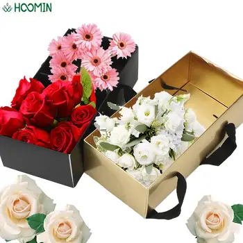 2 Tinklus Nešiojamų Gėlių Pakavimo Dėžutė su Dangčiu iš PVC 