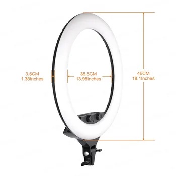 18inch Žiedas Šviesos diodų (LED) Didelis Selfie Vaizdo Lempa Su Trikojis Stovas Telefono Įrašą 