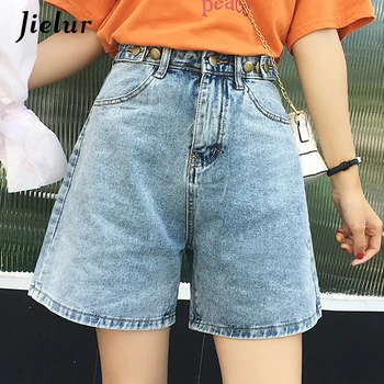 Jielur Trumpas Džinsai Moterims Vientisos Spalvos 2020 Metų Vasaros Naują Jean Femme Korėjos Stiliaus Mados Feminino Kelnės Aukštu Juosmeniu Džinsinio Šortai