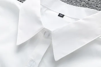 Pagrindinio Stiliaus Balta ilgomis Rankovėmis Palaidinė Marškinėliai Mergaitėms Vidurio Aukštosios Mokyklos Uniformos Mokykloje Suknelė Jk Vienodas Viršuje Didelio Dydis XS-5XL
