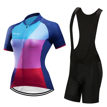Moterų 2021 dviratį drabužių rinkinį, trumpos rankovės, kelnės, kombinezonai su antkrūtiniais dviračių džersis komplektas mtb maillot dviračių drabužiai suknelė sportinis kostiumas dėvėti uniformą